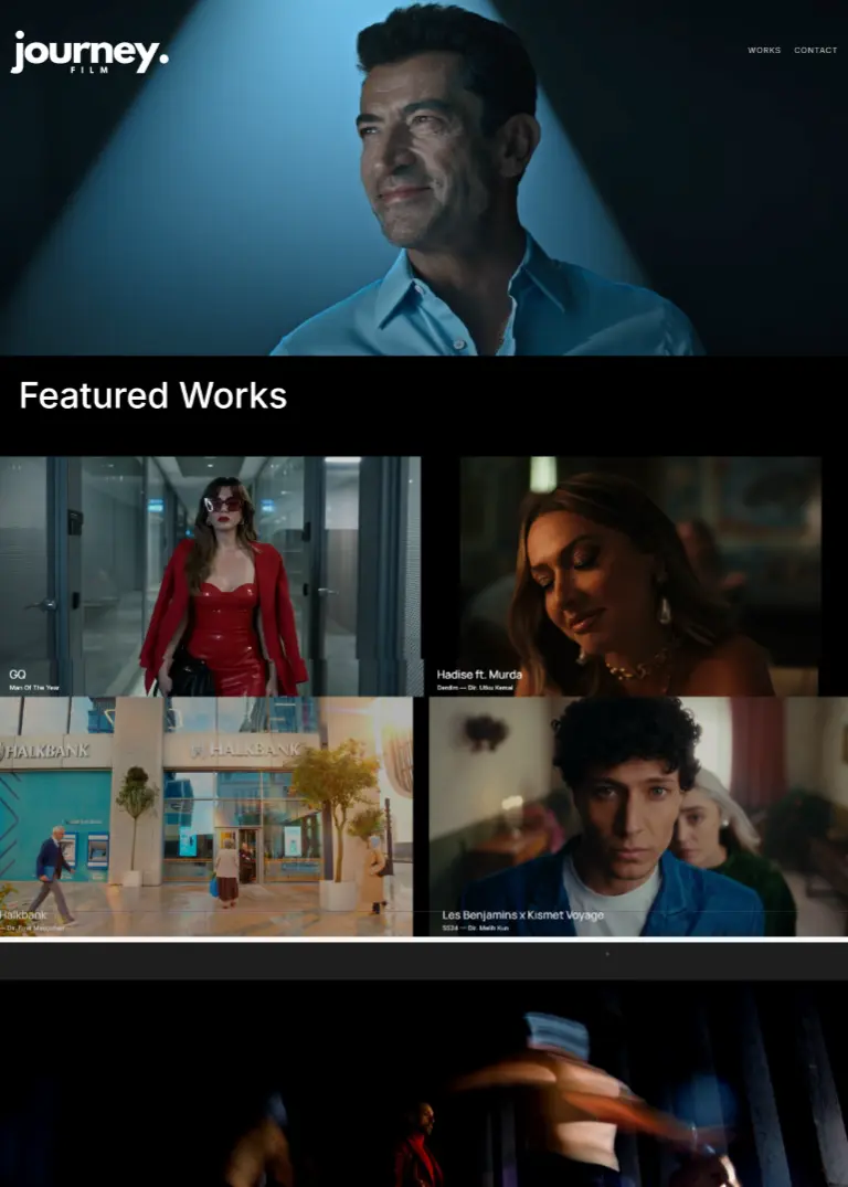 Journey film web sitesi tasarımı